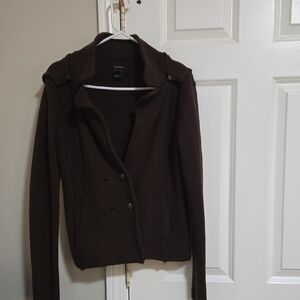 Brown Button-Up Cardigan
